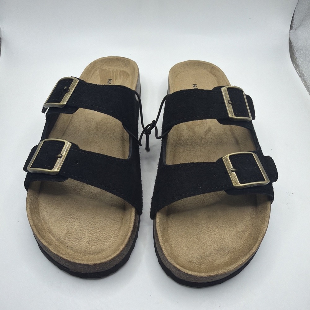 KHOMBU Ashville Slide Sandals Women's Size 6 Black. New - Picture 2 of 7
